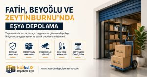 Fatih, Beyoğlu, Zeytinburnu ve Bayrampaşa'da yaşam alanlarını daha verimli kullanmak için depolama planlamasını anlatan görsel
