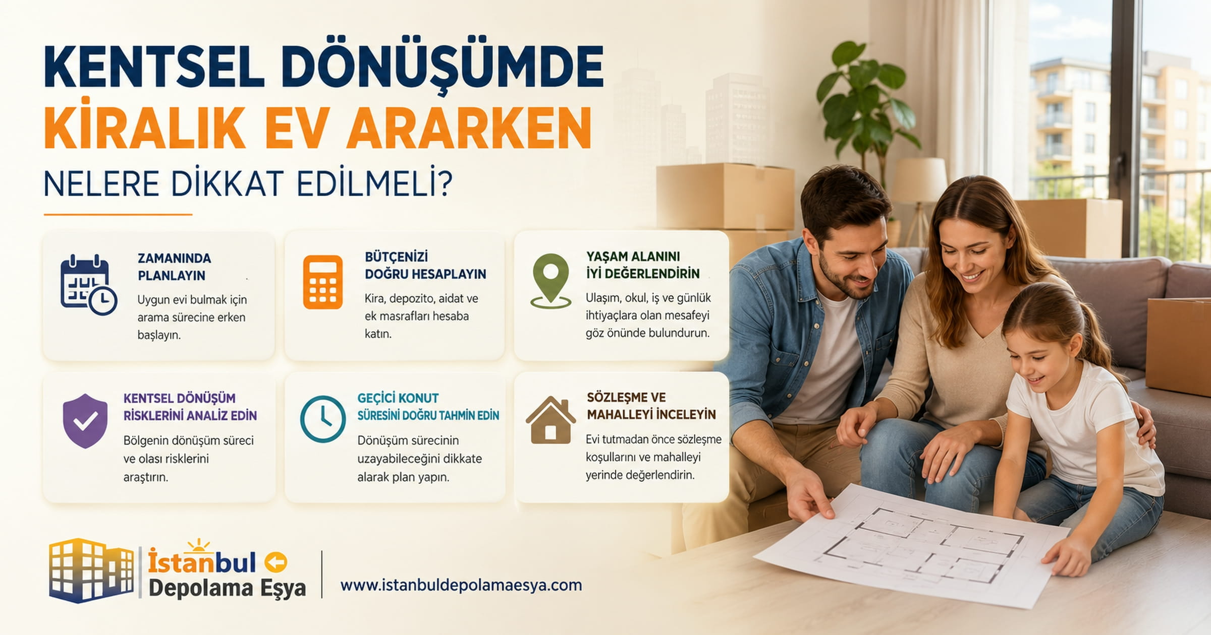 Kentsel dönüşüm sürecinde kiralık ev inceleyen aileler için önemli bilgiler